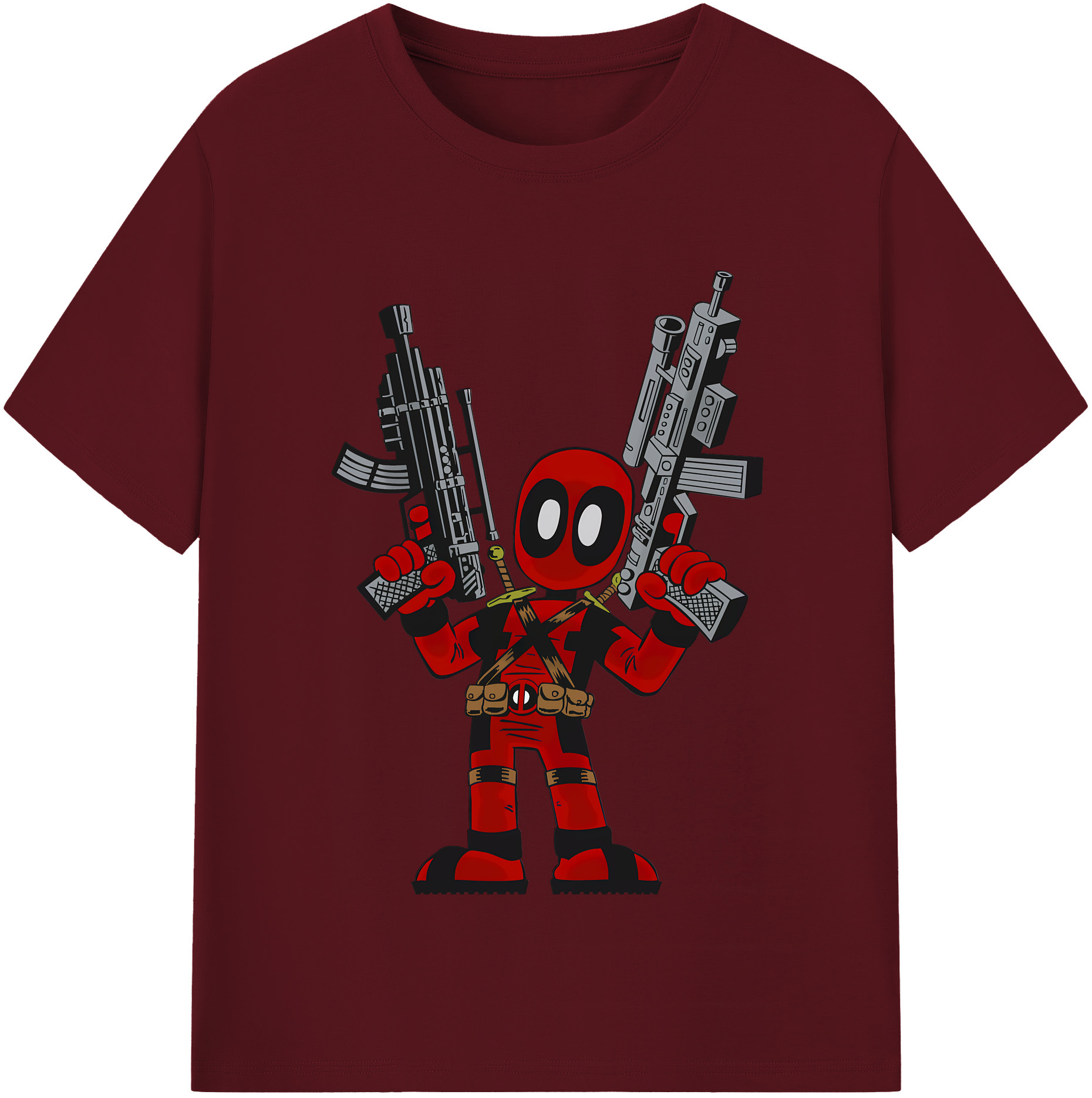 （画像用） Deadpool デッドプール 綿100％半袖Tシャツ（フロントプリント）
